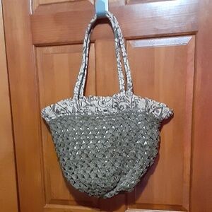 J. Jill Woven Straw Lined Shoulder Bag
